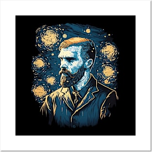 Van Gogh: Starry Portrait Posters and Art